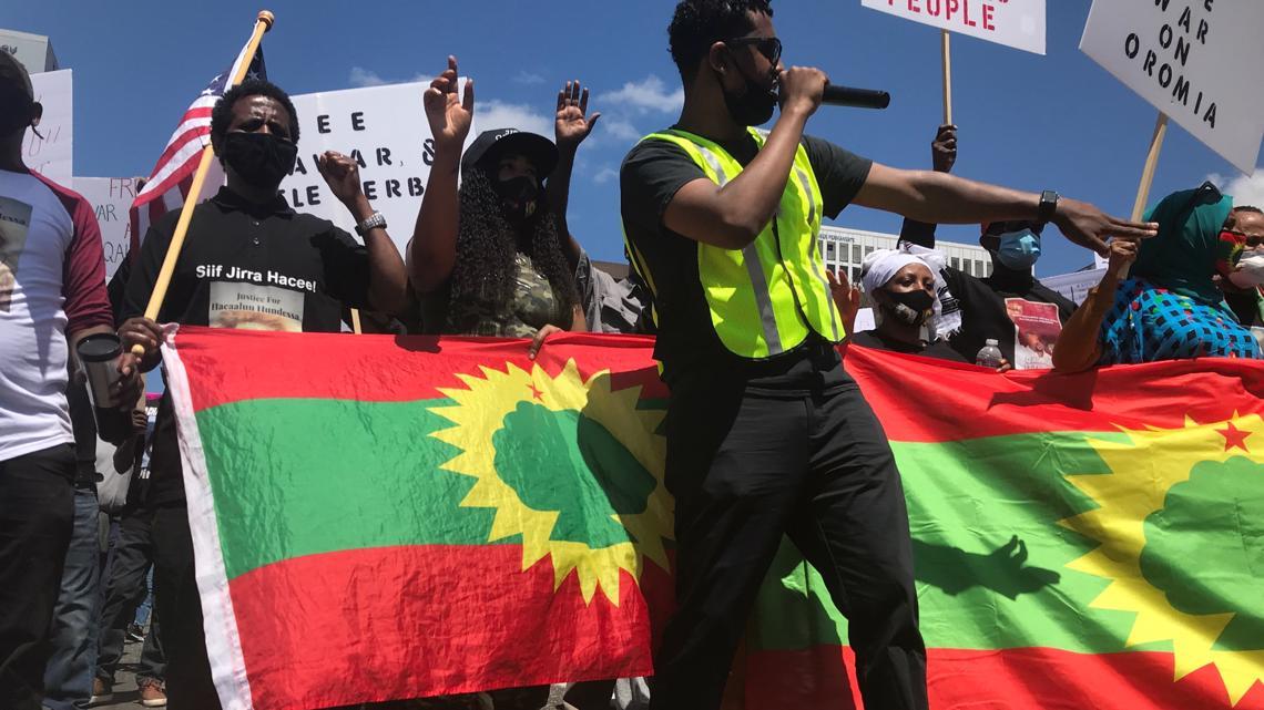 تظاهرات إثيوبيين في بورتلاند