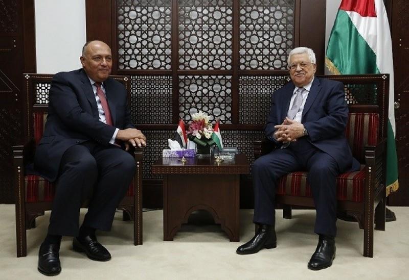 وزير الخارجية سامح شكري والرئيس الفلسطيني