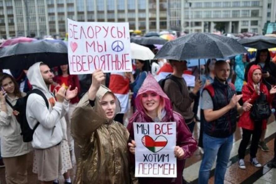 متظاهرون في بيلاروس