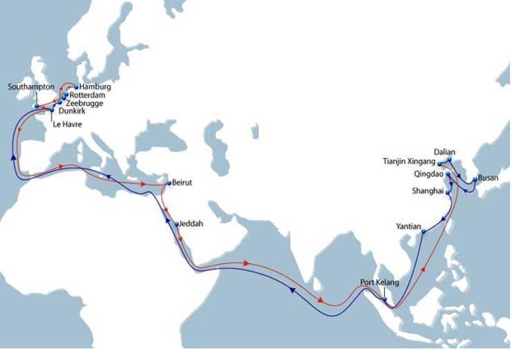 صورة-1-الخطوط-الملاحية-عبر-مرفا-بيروت