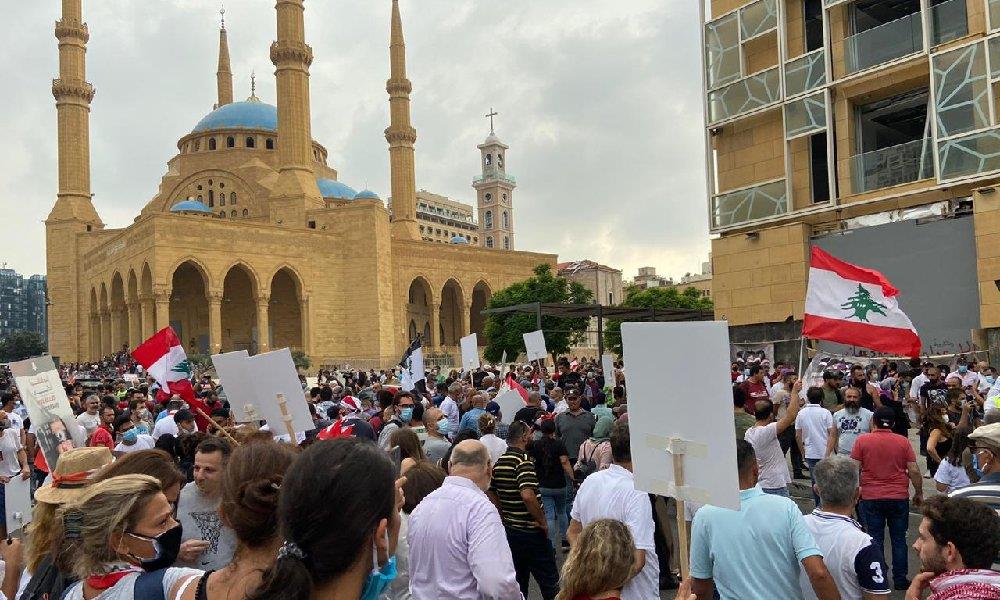 مظاهرة غضب لبنان الكبير