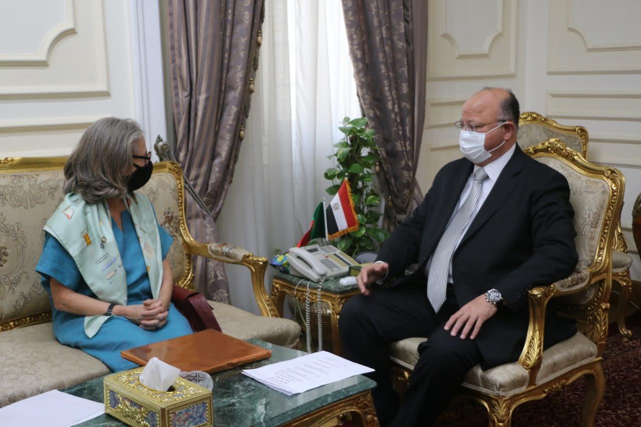 محافظ القاهرة يستقبل سفيرة البرتغال بالقاهرة