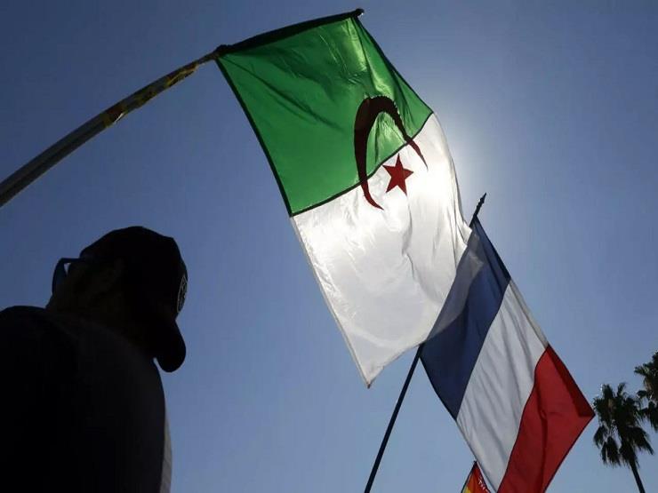 متظاهرون يرفعون العلمين الجزائري والفرنسي في نيس ب