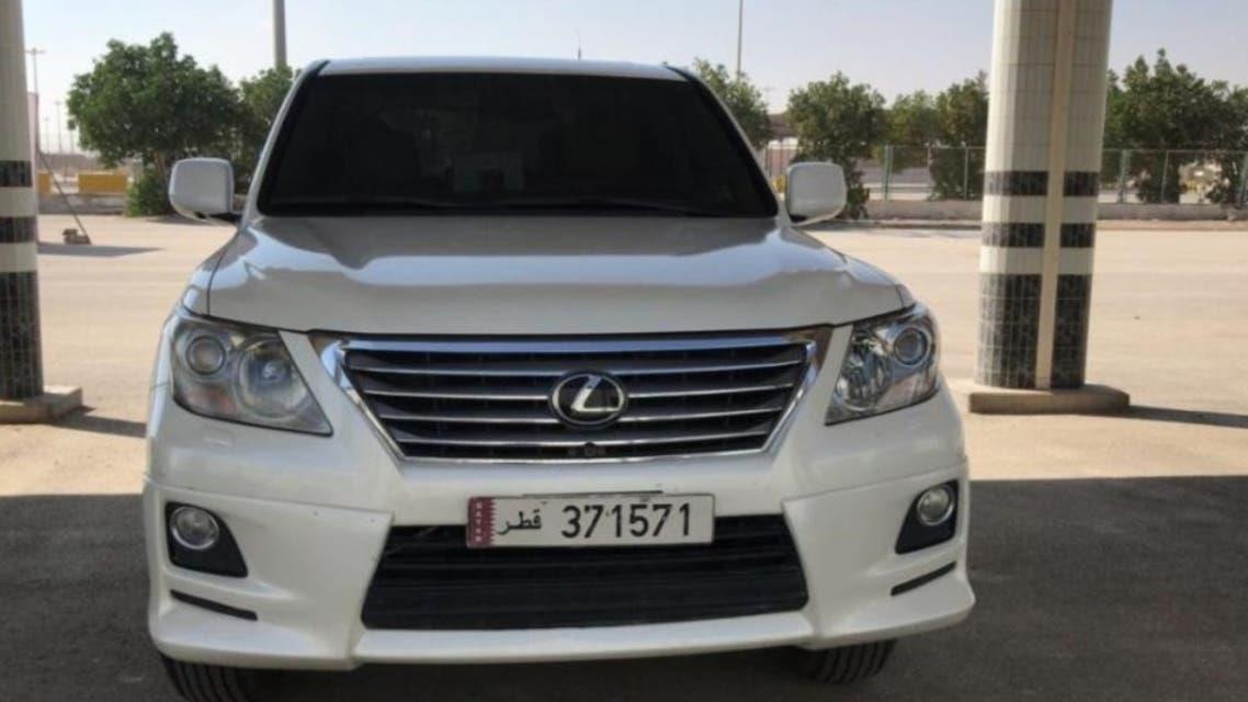 أول سيارة قطرية تدخل السعودية