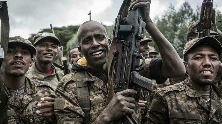 جنود اثيوبيون يتدربون في جنوب تيغراي