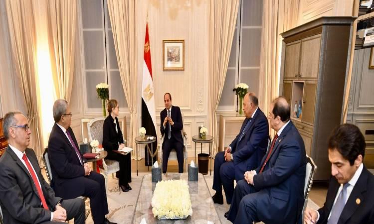 لقاء الرئيس السيسي ورئيس وزراء تونس