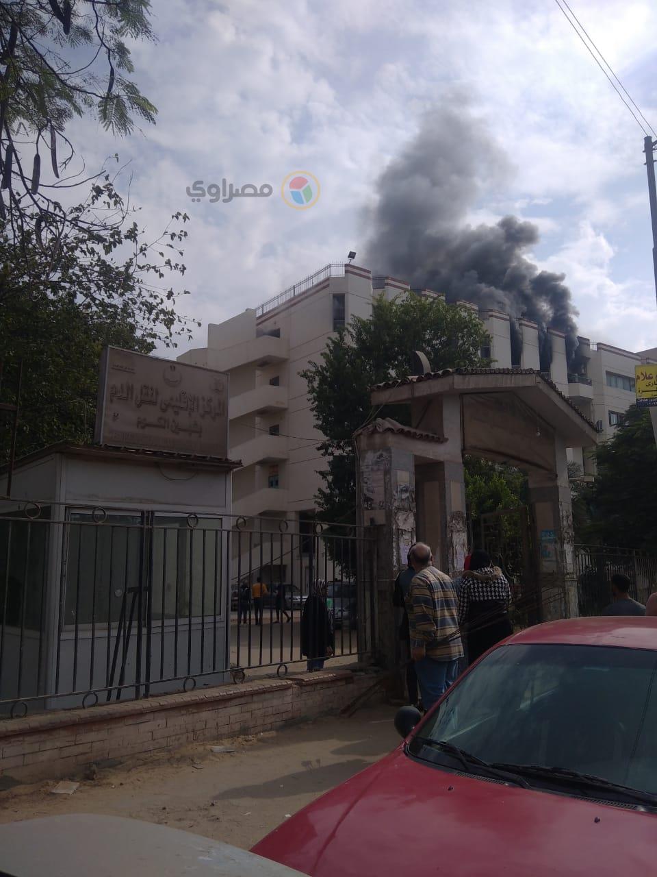 حريق بمستشفى شبين الكوم التعليمي