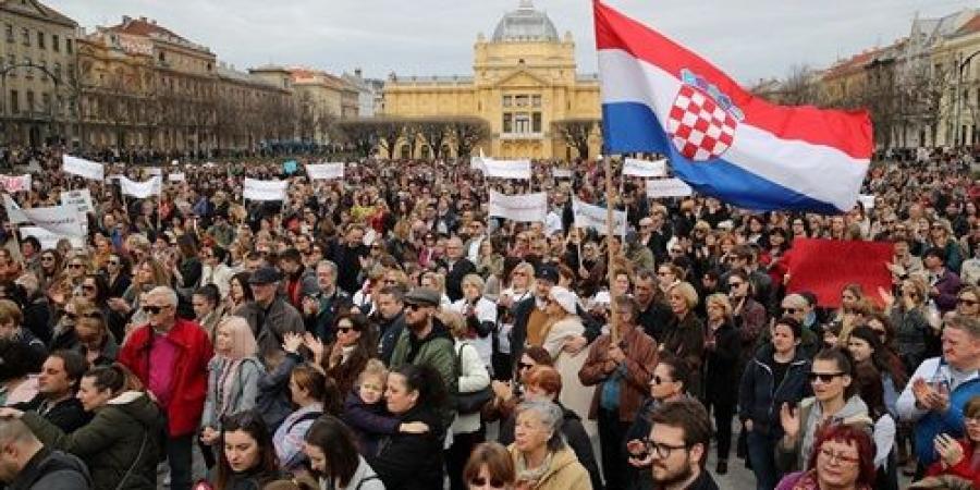 تظاهر في كرواتيا