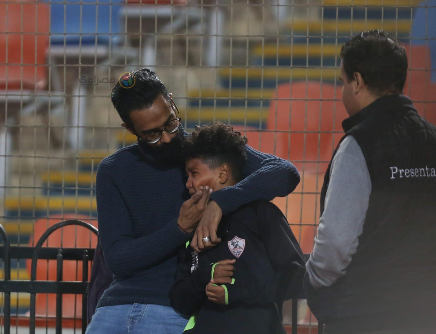 الطفل الباكي في مباراة الزمالك والبنك الأهلي