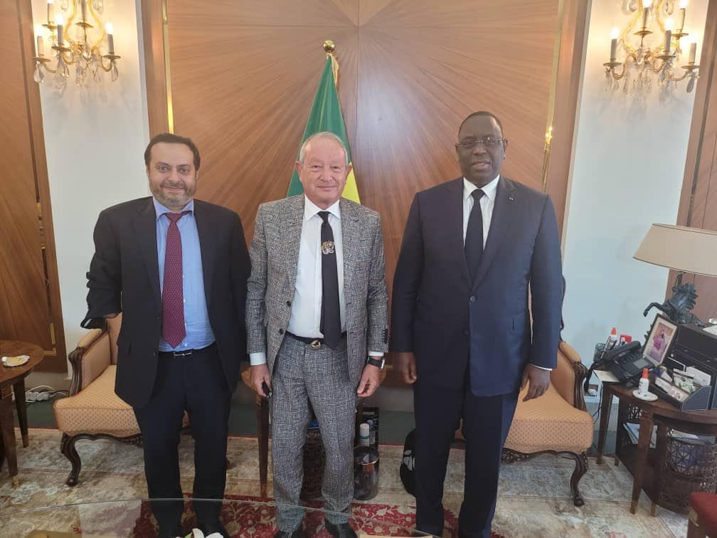 نجيب ساويرس يلتقي رئيس السنغال