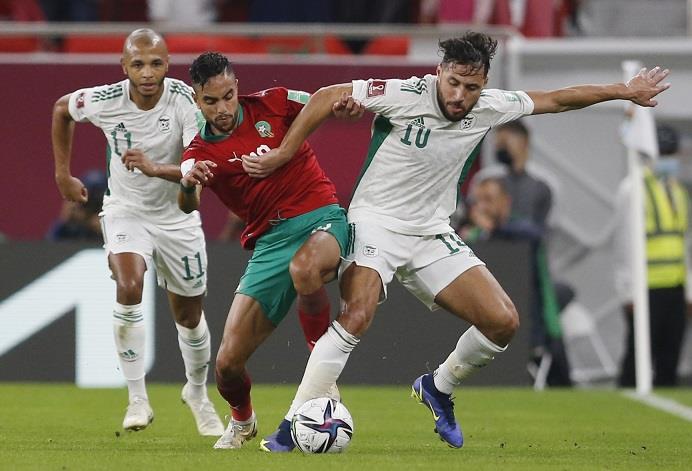 من مباراة الجزائر والمغرب