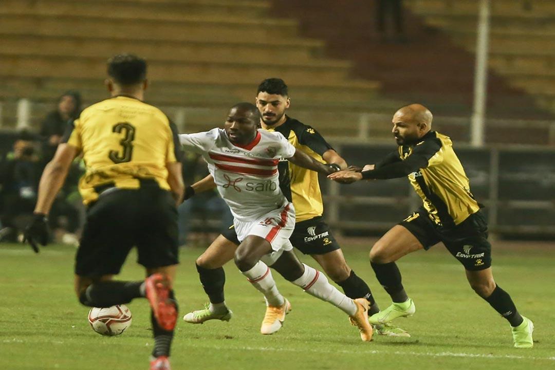 حسن الشامي لاعب المقاولون أمام الزمالك