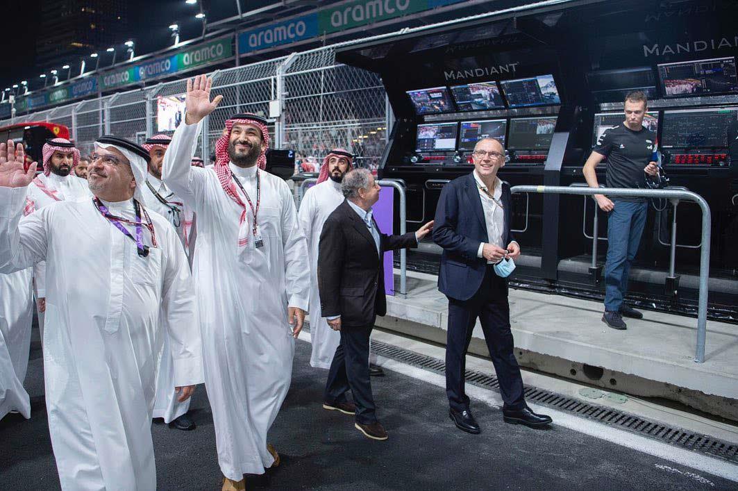 ولي العهد السعودي يشهد منافسات سباق فورمولا 1