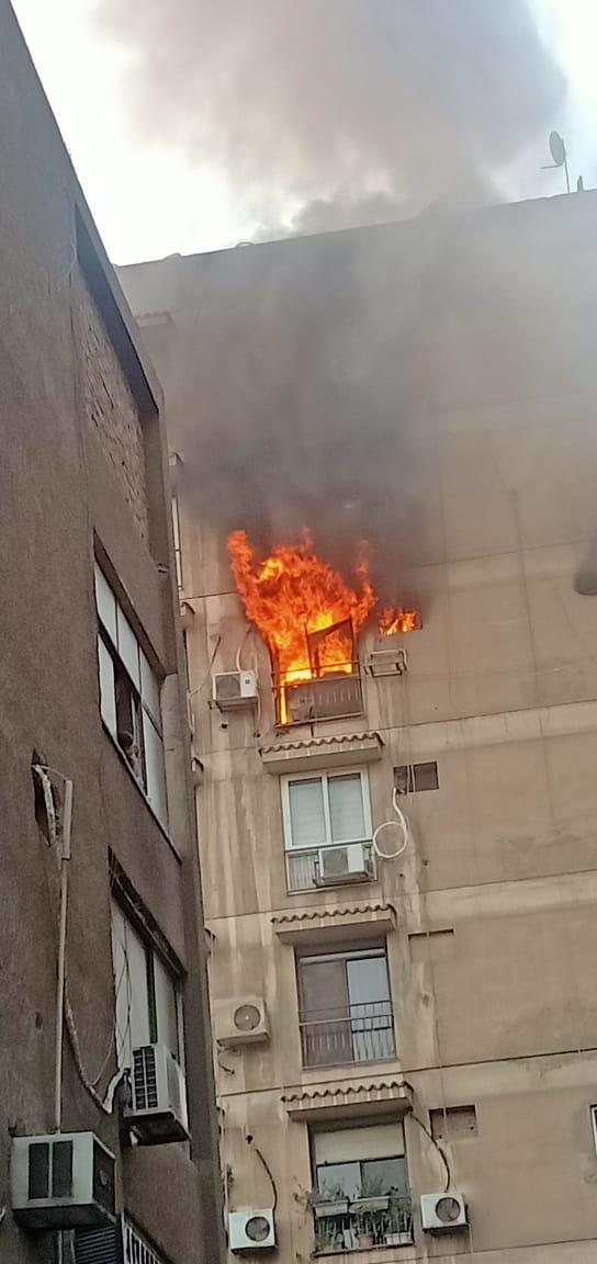 حريق في شقة سكنية