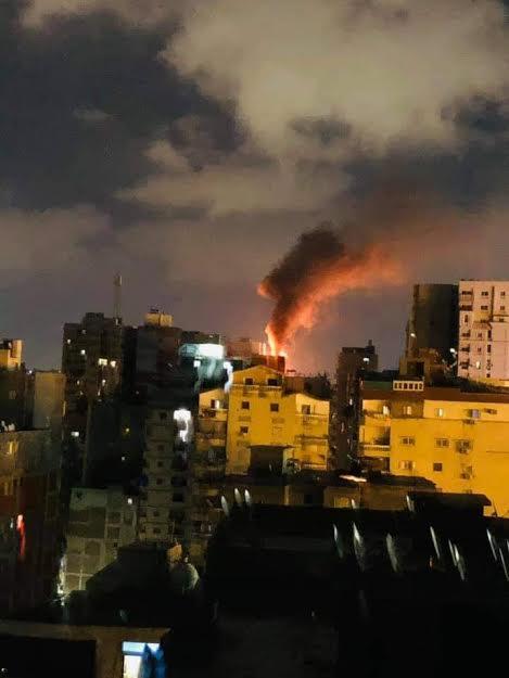 حريق بعقار في حارة اليهود بالإسكندرية