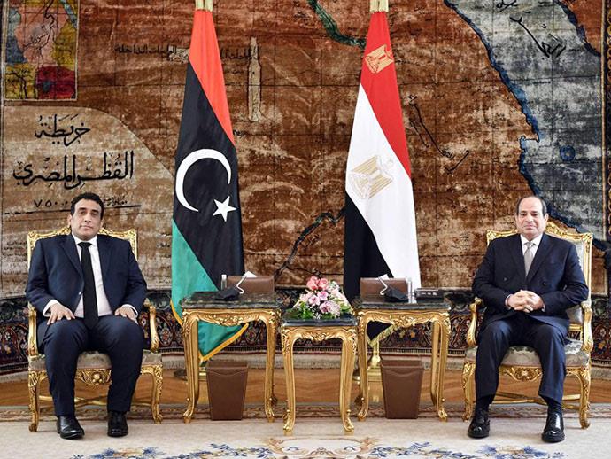 الرئيس السيسي ورئيس المجلس الرئاسي الليبي