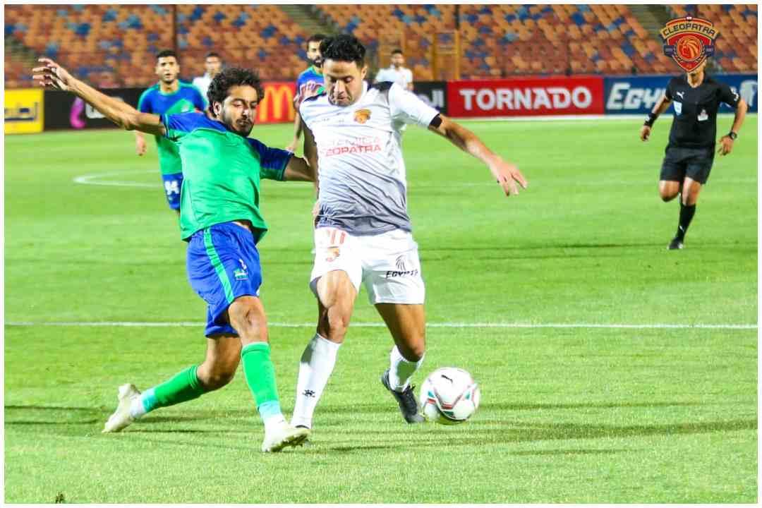 محمد إبراهيم خلال مباراة سيراميكا كليوباترا ومصر ل