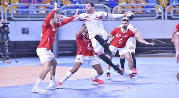 جانب من مباراة الأهلي والزمالك في كرة اليد