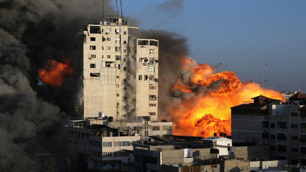 قصف ابراج غزة