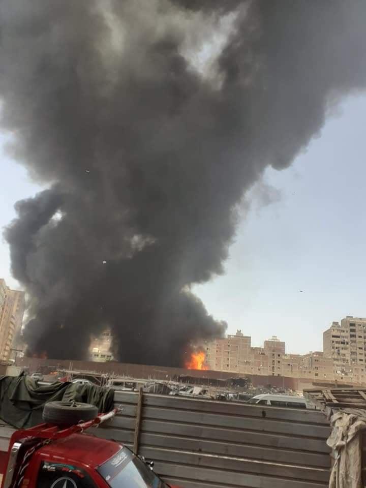  حريق مخزن حي الهرم