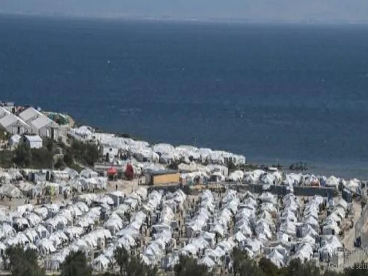 مخيم للاجئين في ميتيلين بجزيرة ليسبوس اليونانية في