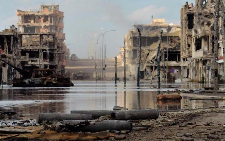 أثار الدمار تظهر على ليبيا بعد الحرب