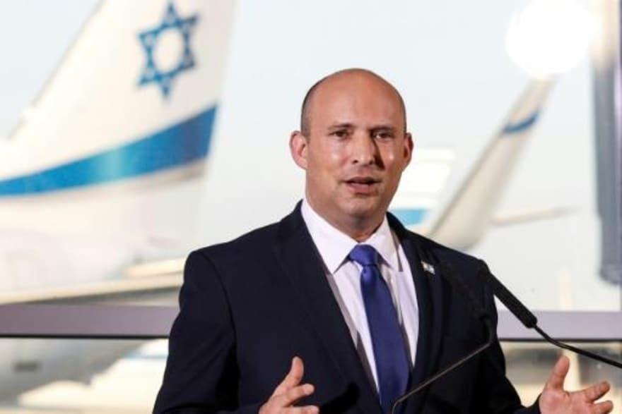 رئيس الوزراء الإسرائيلي نفتالي بينيت خلال مؤتمر صح