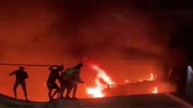 الحريق اندلع في مستشفى الحسين في مدينة الناصرية ال