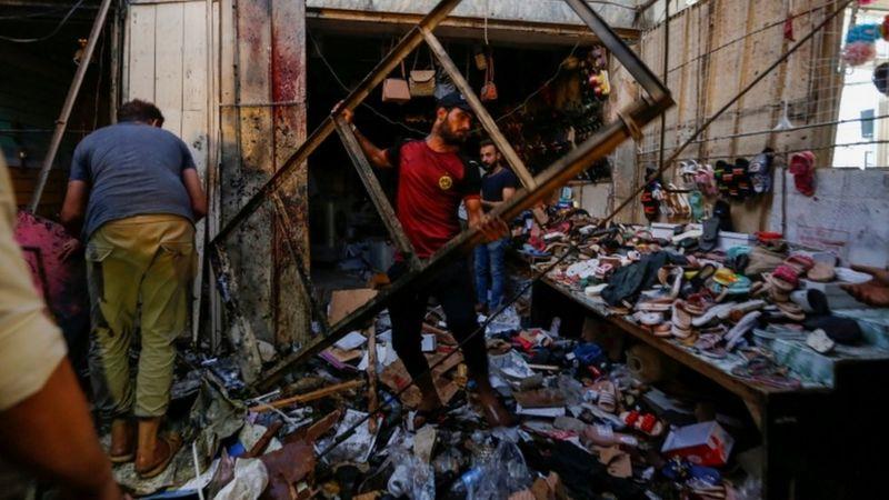 التفجير استهدف سوقا في منطقة مدينة الصدر