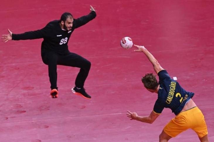 جانب من مباراة مصر والسويد