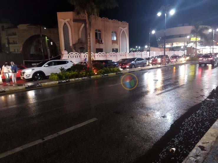 سقوط أمطار غزيرة على بورسعيد