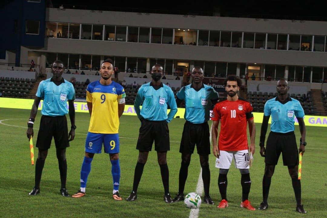 صورة من مباراة مصر والجابون