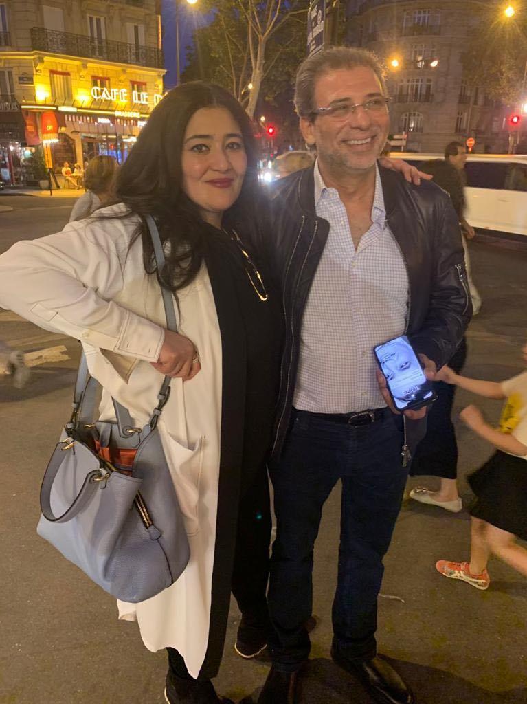 المخرج خالد يوسف وزوجته شاليمار شربتلي