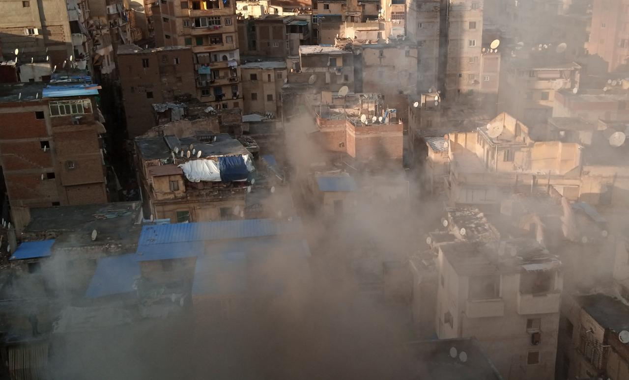 حريق هائل في شقة سكنية بالإسكندرية