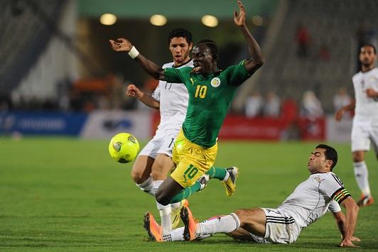 جانب من مباراة مصر والسنغال 2014