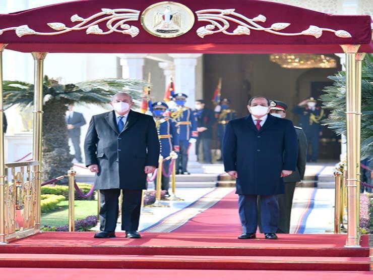 الرئيس عبد الفتاح السيسي ونظيره الجزائري
