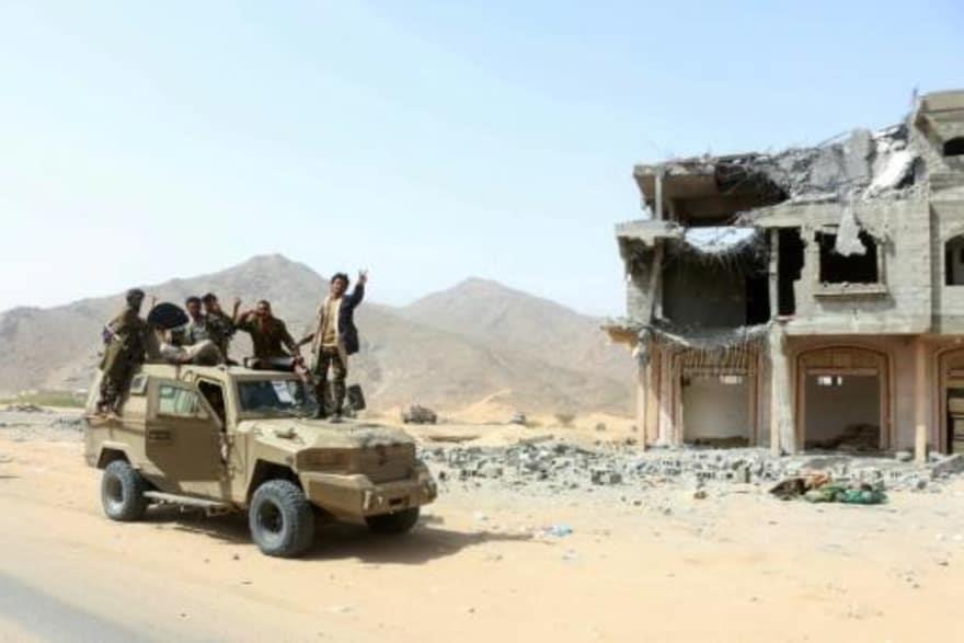 قوات في ألوية العملاقة في مديرية حريب في محافظة مأ