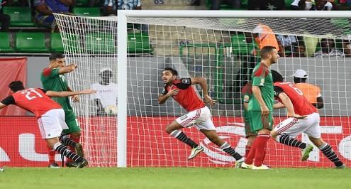 فوز مصر في أخر مباراة  جمعته بالمنتخب المغربي