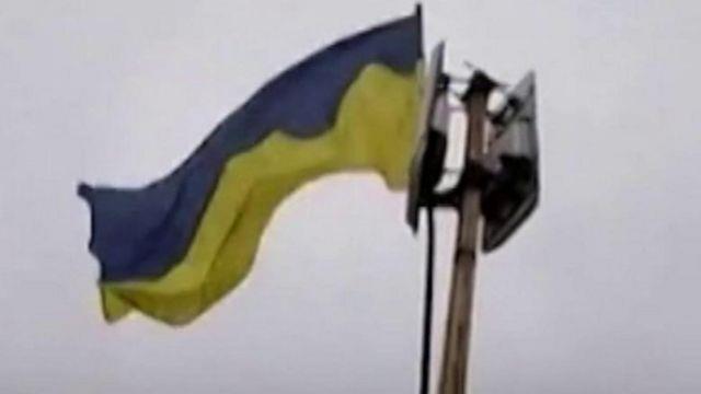 على أوكرانيا ارتفع على قرية دافيدف بريد بعد انسحاب