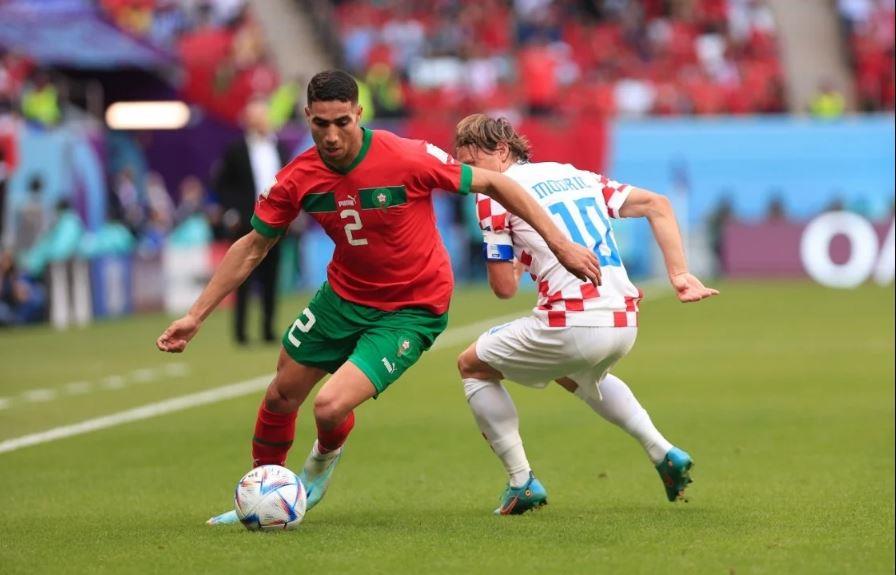 أشرف حكيمي من مباراة المغرب وكرواتيا