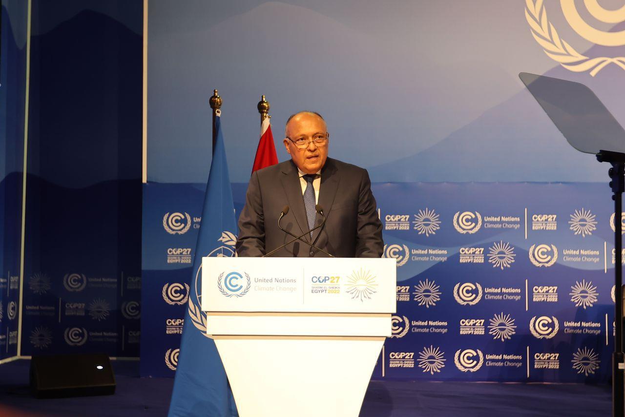 سامح شكري وزير الخارجية ورئيس قمة المناخ COP27