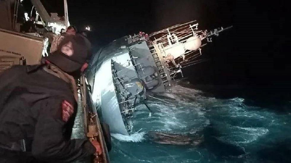 غرق سفينة حربية تايلاندية