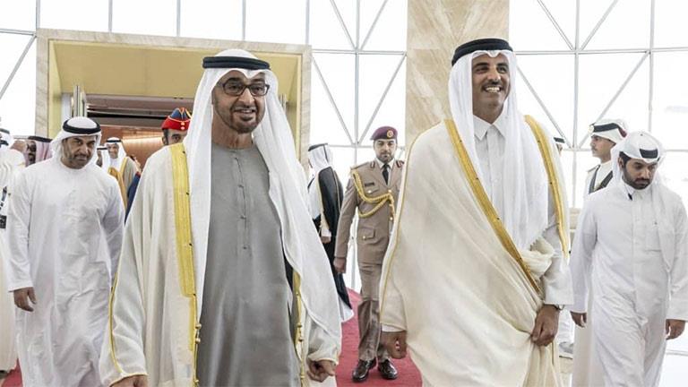 أمير قطر ورئيس الإمارات