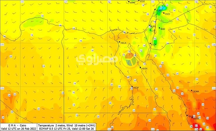 الطقس غدا السبت استقرار على كافة الأنحاء وظاهرة وحيدة مؤث مصراوى