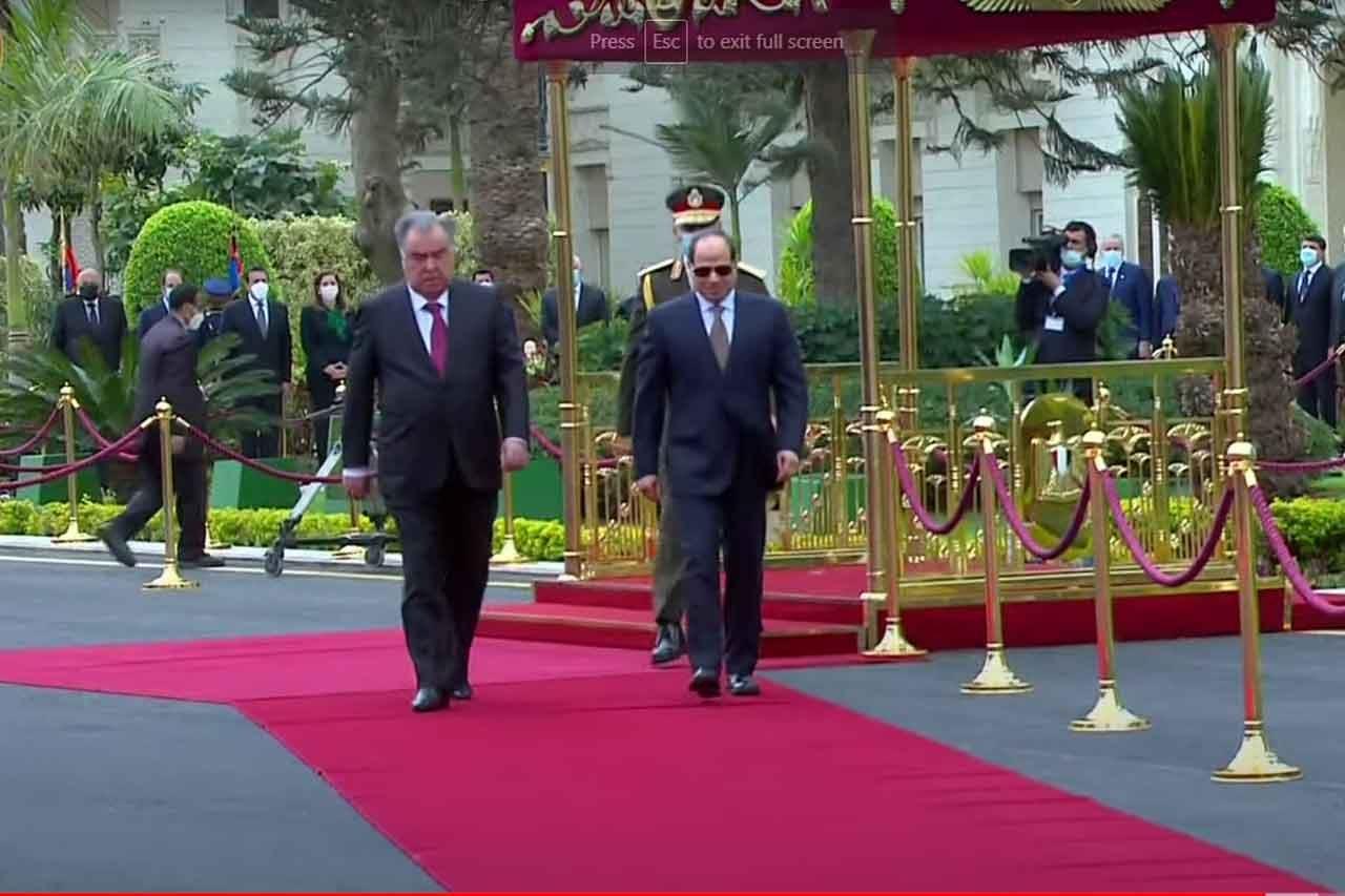 السيسي يستقبل رئيس طاجيكستان