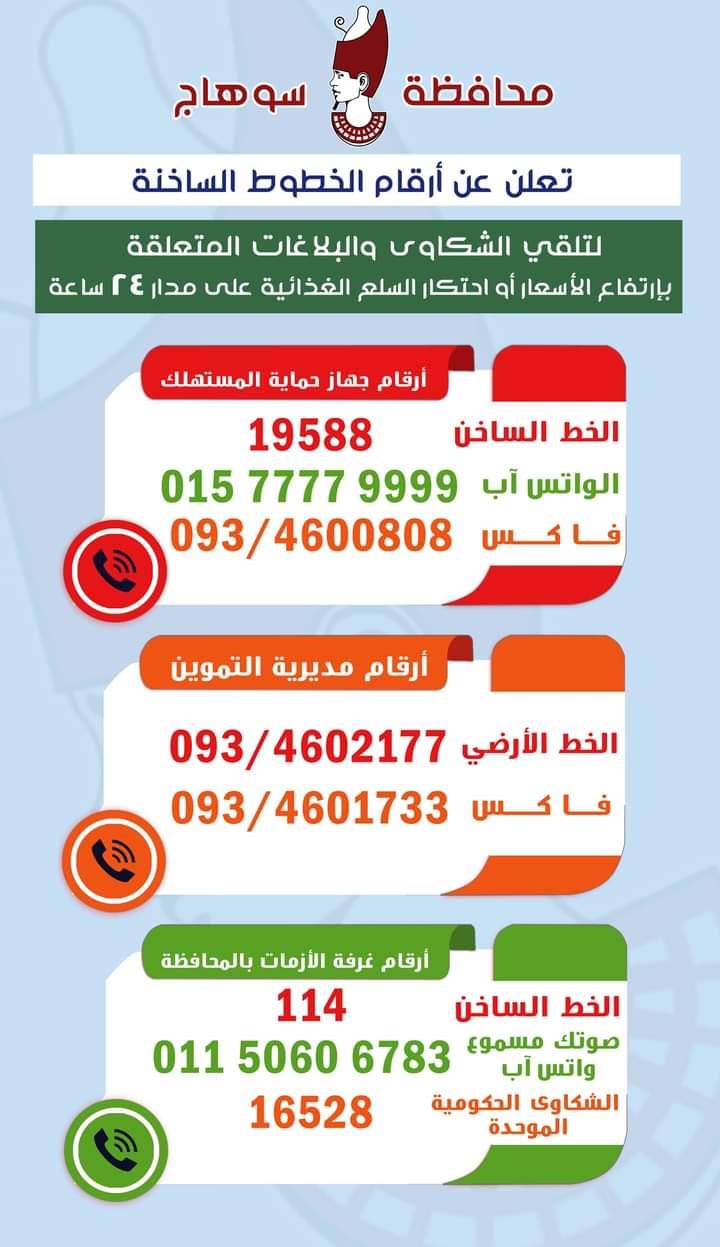 أرقام شكاوى المواطنين بسوهاج