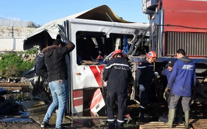 عشرات المصابين في حادث تصادم قطارين بتونس