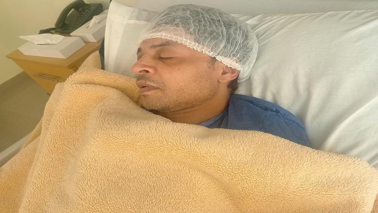 طارق الشيخ في المستشفى