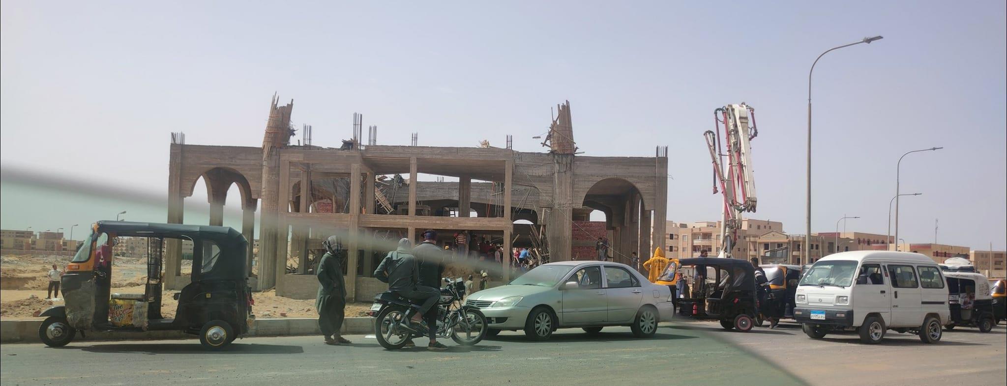 انهيار مسجد بمدينة بدر