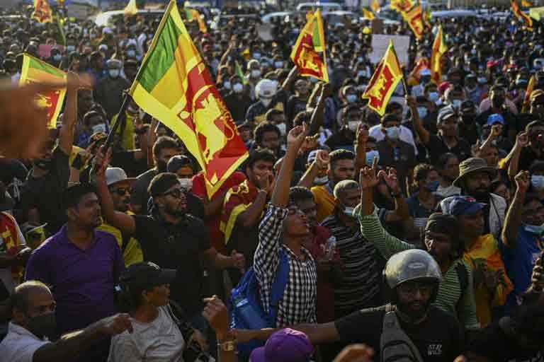 احتجاجات واسعة في سريلانكا